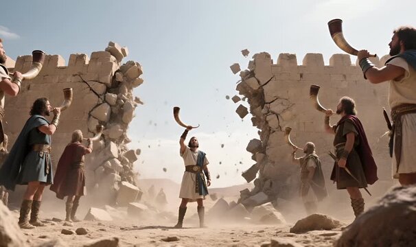 The Fall of Jericho: The Israelites Besiege the City as Faith Brings Down the Walls
