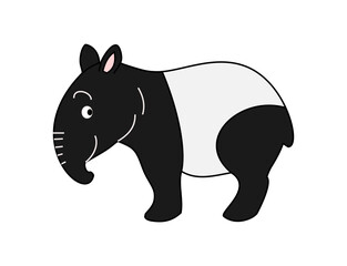 Tapir, svg, paper cut, silhouette, Cricut, school, kids , Decoration, cut file , vector, pattern