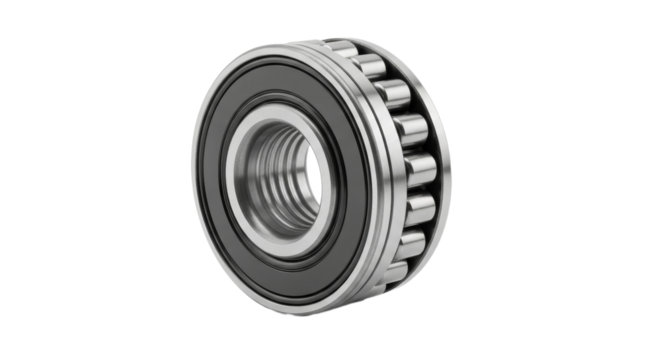 High-precision cylindrical roller bearing with inner threaded bore