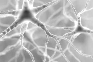 Close Up Of Nerve Cells Under Microscope