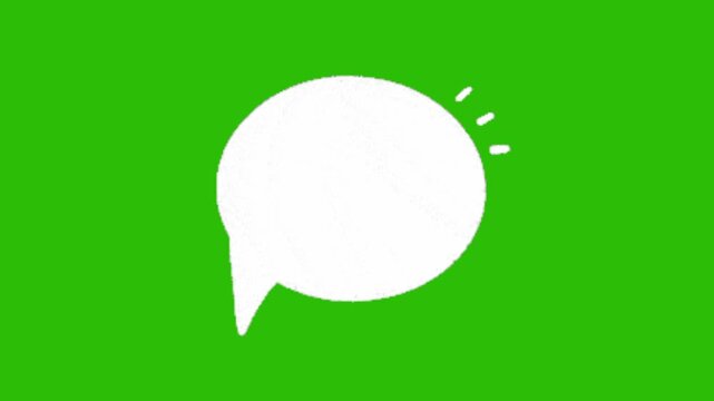 speech bubble on green background