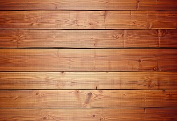 Obraz premium Reclaimed wood planks arranged in a horizontal, repeating pattern, wood design element, brown wood