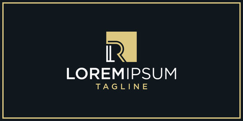 LR line square logo design inspiration