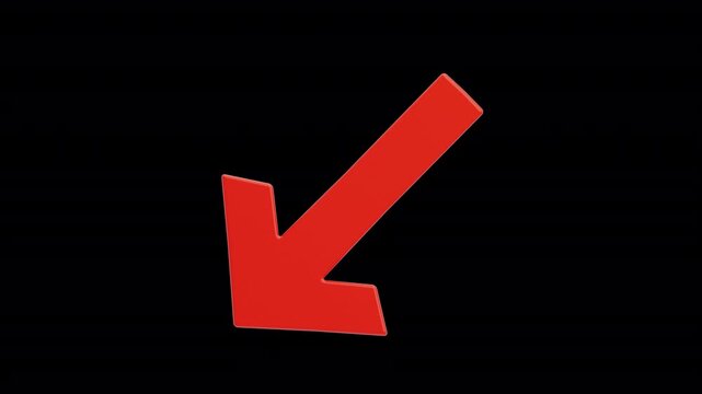 3D Down Left Arrow ANimation