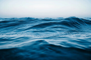 Fototapeta premium The contrast between deep ocean swells and tiny surface ripples