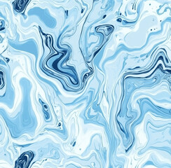 Abstract Blue Wave Seamless Pattern Wallpaper Design