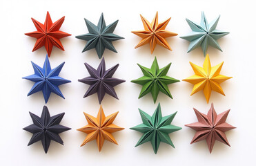 Christmas star and bow decoration seamless floral vector pattern