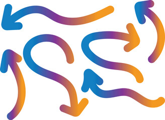 Obraz premium Color gradient waves background with vector pattern