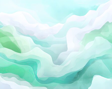 Abstract Pastel Mountain Landscape