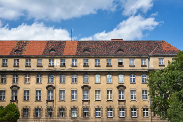 Fototapeta premium Facade of a historic tenement house in Poznan