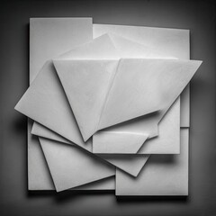 Abstract Geometric Sculptures Arrangement