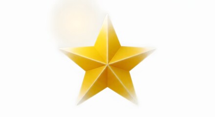 A Bright Yellow Five-Pointed Star with a Subtle Glow.
