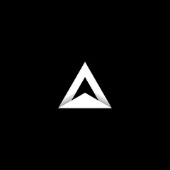 Abstract Triangle Logo, simple 3d triangle design