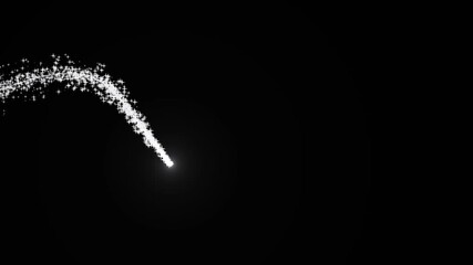 Glitter sparkle stars animation, magic dust particle trail, glittering stars lines, shining light twinkle stars, fairy dust sparkle motion, glowing confetti burst effect on black screen background, 4K - Powered by Adobe