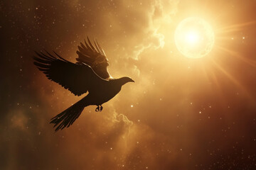 A mythical bird appearing only when planets align  