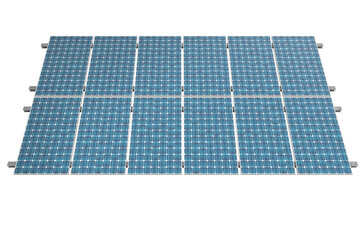 solar panels on white background