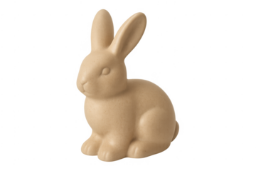 White chocolate bunny figurine for easter celebration