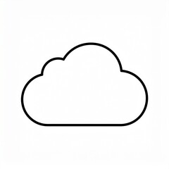 Cloud outline icon simple drawing