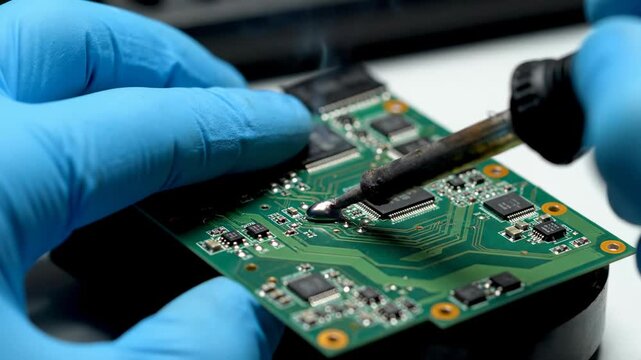 Electronics Repair Soldering Circuit Board