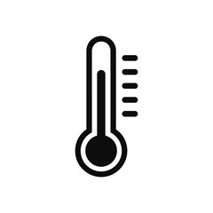 A black thermometer with a white background