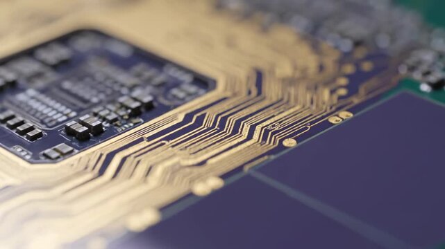 Close Up of Computer Circuit Board