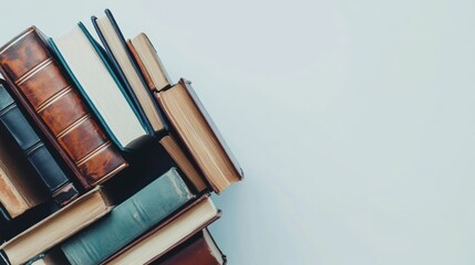 a thoughtful arrangement of aged paperbacks and hardcover novels, creating an ambiance of cozy learning and quiet academic exploration