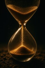 Golden Sand Hourglass Symbol of Time