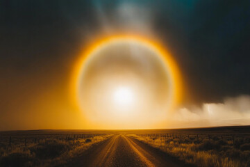 silhouette of a cybernetic assassin with glowing cybernetic limbs