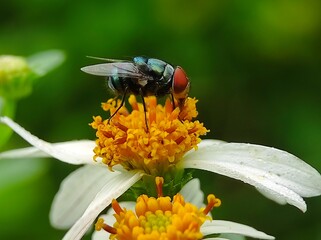 fly on flower