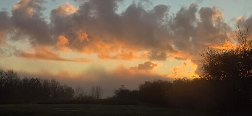 sunset in the mountains