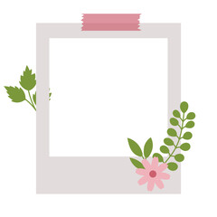 Decorative Photo Frame with Botanical Element