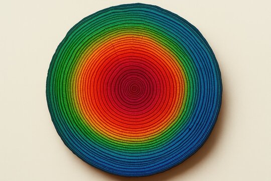 Vivid cross section wood rings pattern in saturated colors radial abstract background