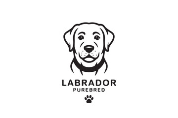 labrador minimalist labrador head emblem for pet brand and kennel badges