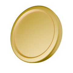 golden plate isolated