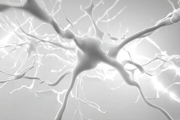 White Neuron Network Illustration