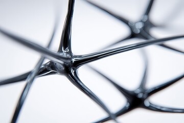 Abstract Neural Network Structure In Dark Grey