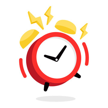 Alarm clock ringing cartoon icon illustration, Wake up timer clock. Morning timer clock cartoon design. sale promotion concept