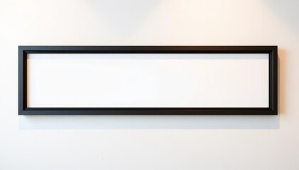 Obraz premium Sleek modern frame mounted on a textured white wall, style, display