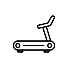 Outline treadmill running machine line art gym
