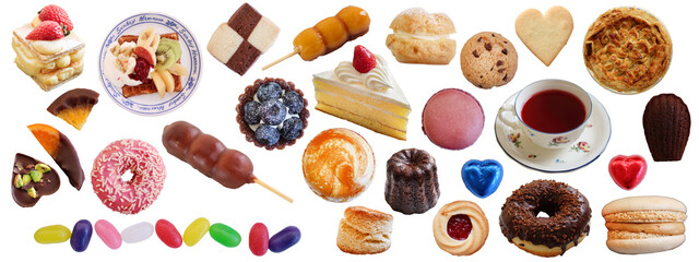 お菓子の切り抜き素材