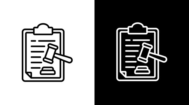 Regulation  White Icon Set Design