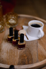 Cup of Coffee in Nail Salon