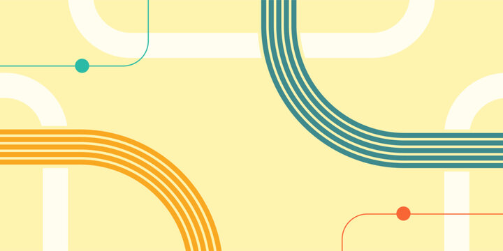Abstract digital network of interconnected parallel lines creating a sense of flow and connection