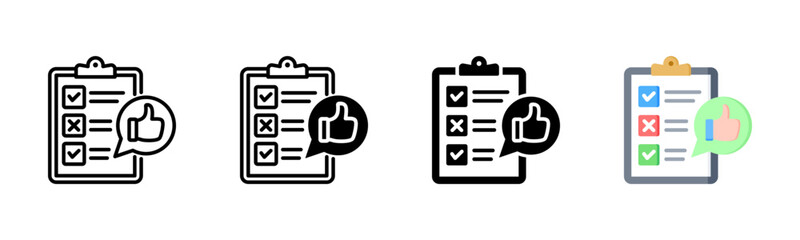 Evaluation Icon, Multi Styles Icon Set
