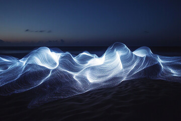 A time-lapse of glowing waves forming intricate patterns  