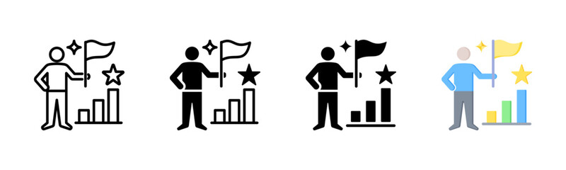 Leadership Icon, Multi Styles Icon Set