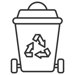 Trash Bin Outline Icon