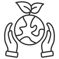 Environment Protection Outline Icon