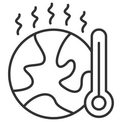 Global Warming Outline Icon