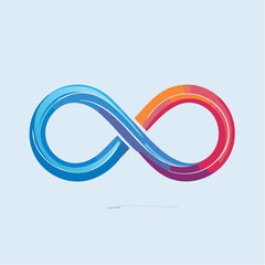 Abstract infinity symbol with vibrant gradient symbolizing limitless possibilities